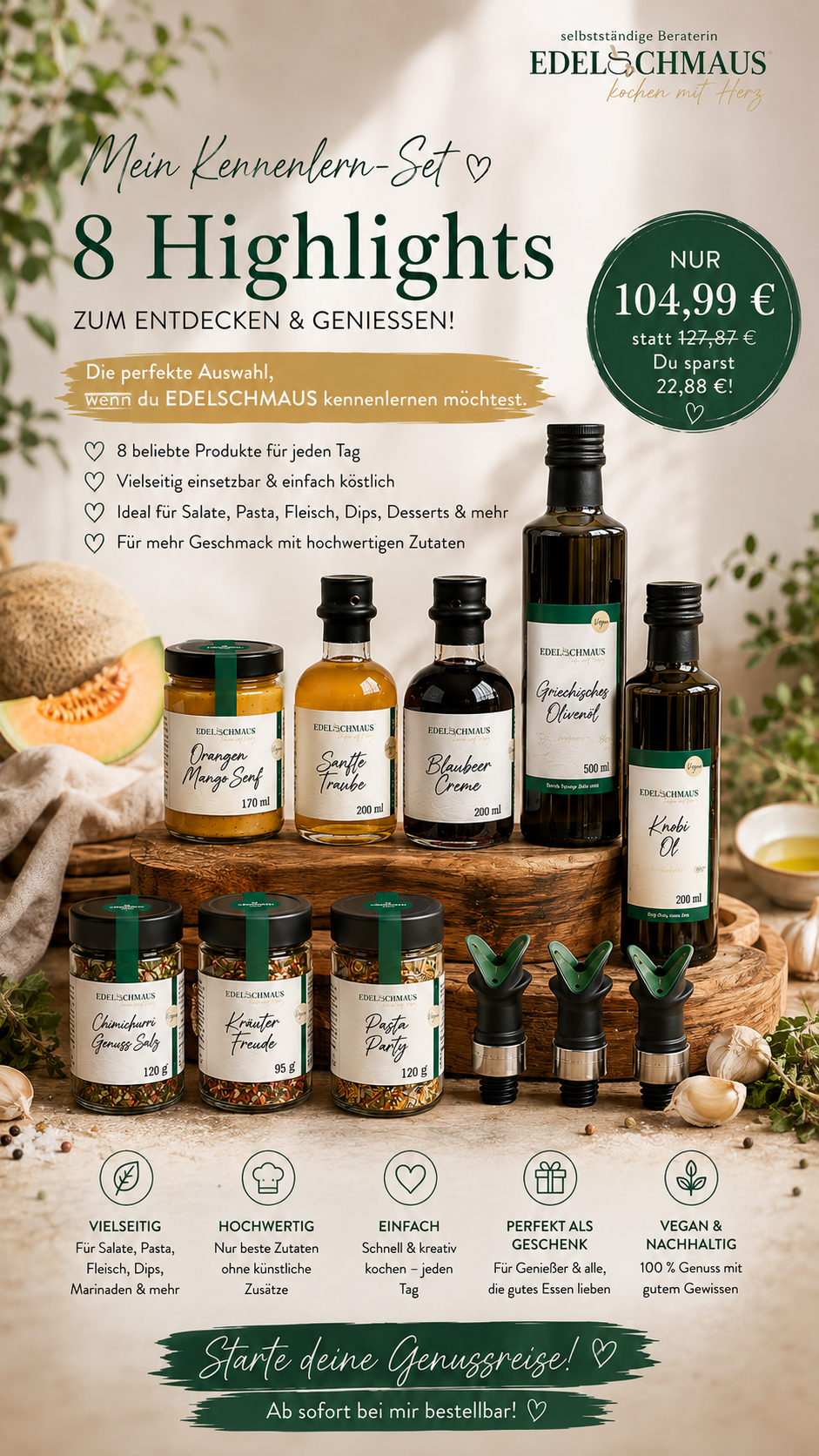 Edelschmaus Kennenlern-Set mit 8 Highlights für 104,99 €