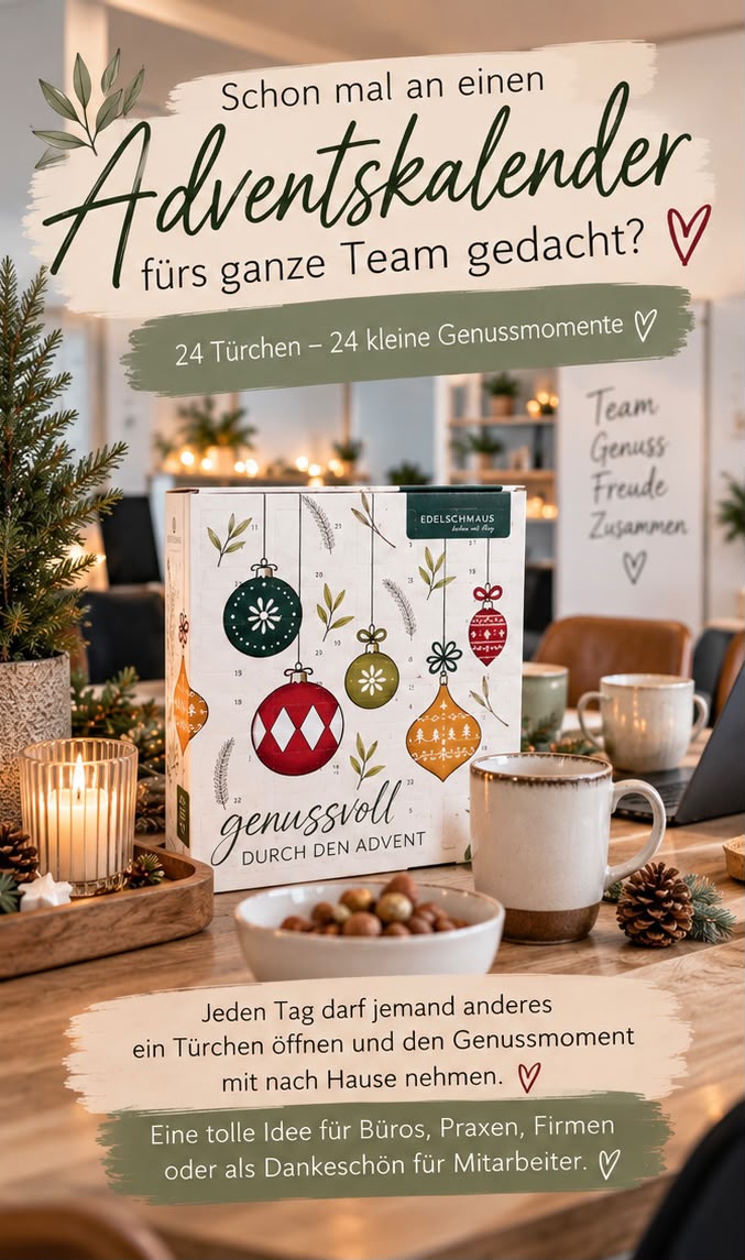 Edelschmaus Adventskalender mit 24 Türchen voller Genussmomente