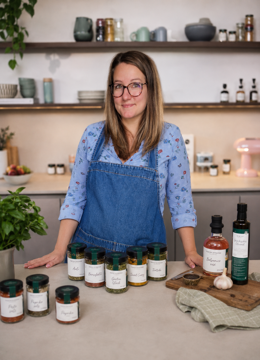 Viktoria mit Edelschmaus Gewürzen, Balsamico und griechischem Olivenöl